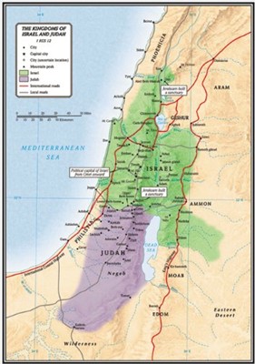 The Kingdoms Of Israel And Judah Map (9780805439762): Vineyard Worship Shop