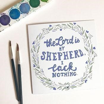 The Lord is My Shepherd Card & Envelope (Cards)
