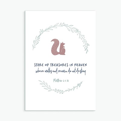 Store Up Treasures in Heaven Greeting Card (Cards)