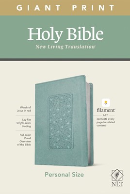 NLT Personal Size Giant Print Bible, Filament Edition, Teal (Imitation Leather)