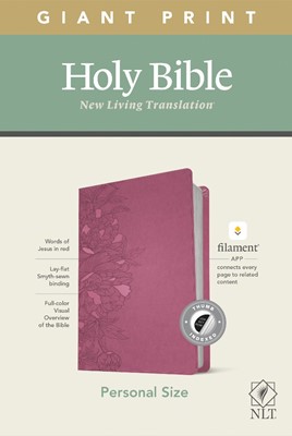 NLT Personal Size Giant Print Bible, Filament Edition, Pink (Imitation Leather)