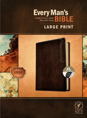 NLT Every Man's Bible, Large Print, Black Genuine Leather (Genuine Leather)