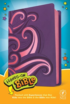 NLT Hands-On Bible (LeatherLike, Purple/Pink Swirls) (Imitation Leather)