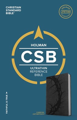 CSB Ultrathin Reference Bible, Charcoal Leathertouch (Imitation Leather)