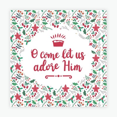 O Come Let Us Adore Him Christmas Cards (pack of 10) (Cards)
