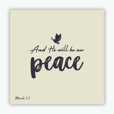 He Will Be Our Peace (white) Christmas Cards (pack of 10) (Cards)