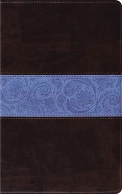 ESV Thinline Bible Trutone, Chocolate/Blue, Paisley Band (Imitation Leather)