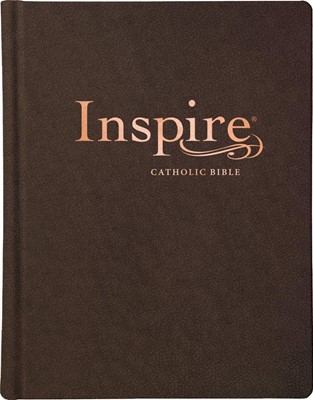 NLT Inspire Catholic Bible (LeatherLike, Dark Brown) (Imitation Leather)