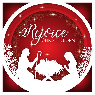 Rejoice Christ is Born Christmas Cards (Pack of 10) (Cards)