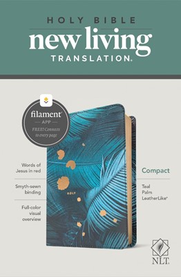 NLT Compact Bible, Filament Enabled Edition, Teal Palm (Imitation Leather)
