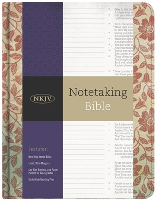 NKJV Notetaking Bible, Red Floral (Cloth-Bound)