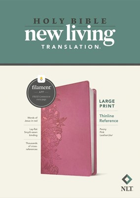 NLT Large Print Thinline Reference Bible, Filament, Peony (Imitation Leather)