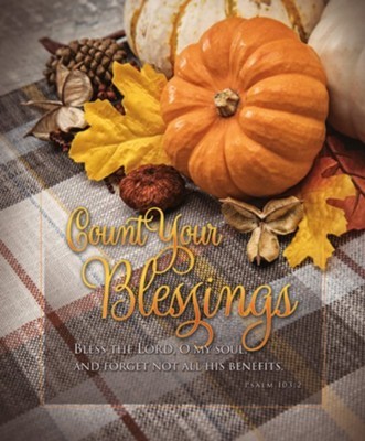 Count Your Blessings Thanksgiving Large Bulletin (100 pack) (Bulletin)