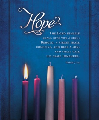 Hope Advent Candles Large Bulletin (100 pack) (Bulletin)