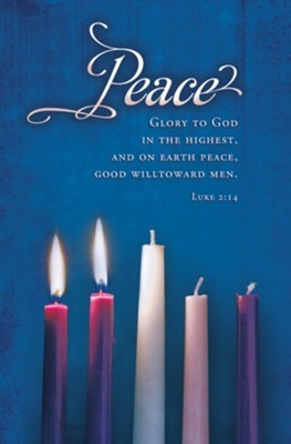 Peace Advent Candles Bulletin (100 pack) (Bulletin)