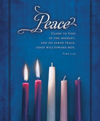 Peace Advent Candles Large Bulletin (100 pack) (Bulletin)