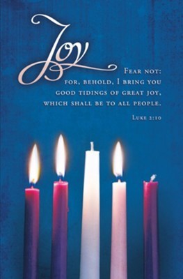 Joy Advent Candles Bulletin (100 pack) (Bulletin)