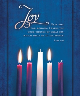 Joy Advent Candles Large Bulletin (100 pack) (Bulletin)