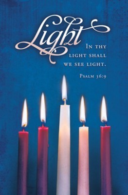 Light Advent Candles Bulletin (100 pack) (Bulletin)