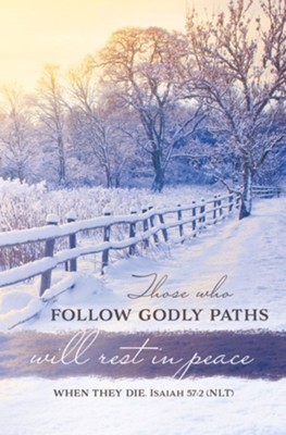 Follow Godly Paths Funeral Bulletin (pack of 100) (Bulletin)