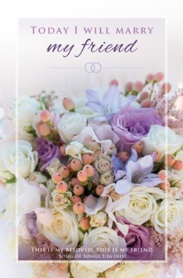 Today I Will Marry My Friend Wedding Bulletin (pack of 100) (Bulletin)