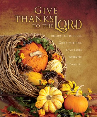Give Thanks to the Lord Large Bulletin (pack of 100) (Bulletin)