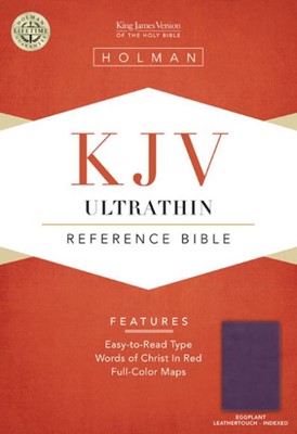 KJV Ultrathin Reference Bible, Eggplant Leathertouch Indexed (Imitation Leather)