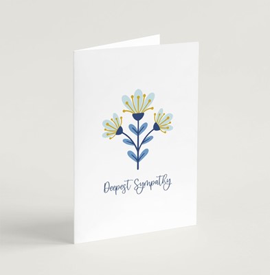 Deepest Sympathy (Blooms) - Greeting Card (Cards)