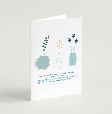 For I Know The Plans (Stems) - Greeting Card (Cards)