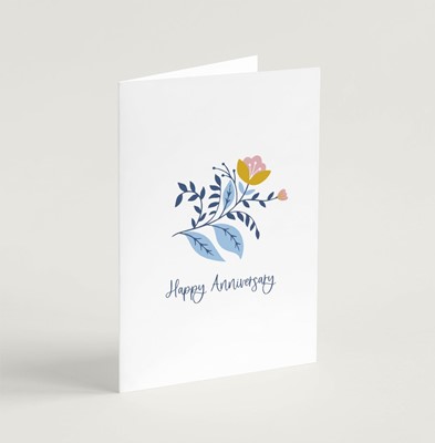 Happy Anniversary (Blooms) - Greeting Card (Cards)
