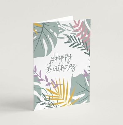 Happy Birthday (Jungle Pink) - Greeting Card (Cards)