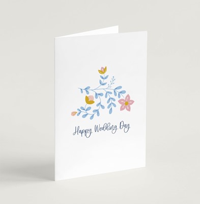 Happy Wedding Day (Blooms) - Greeting Card (Cards)