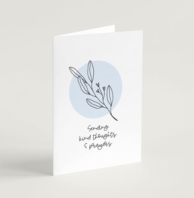 Kind Thoughts & Prayers (Flora) - Sympathy Card (Cards)
