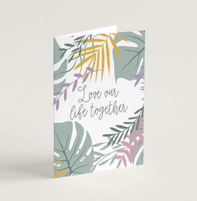 Love our life together (Jungle Pink) - Greeting Card (Cards)