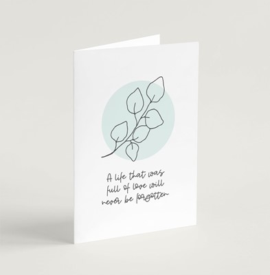 Never Forgotten (Flora) - Sympathy Card (Cards)