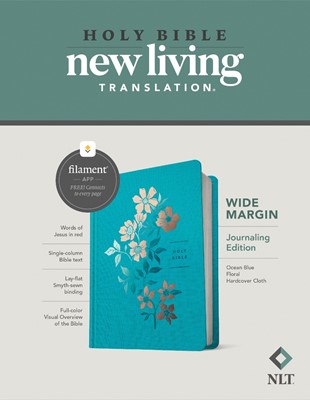 NLT Wide Margin Bible, Filament Enabled Edition, Blue (Hard Cover)
