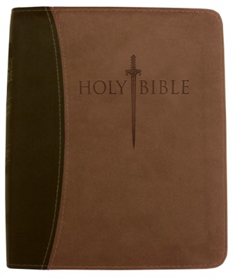 Kjver Sword Study Bible/Personal Size Large Print-Dark Brown (Imitation Leather)