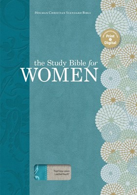HSCB Study Bible For Women, Teal/Gray Linen, Indexed (Imitation Leather)