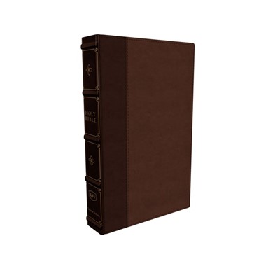 KJV Large Print Verse-by-Verse Reference Bible, Brown (Imitation Leather)