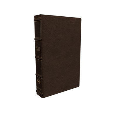 NKJV Large Print Verse-by-Verse Reference Bible, Brown (Genuine Leather)