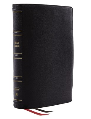 NKJV Deluxe Thinline Reference Bible, Black, Red Letter (Genuine Leather)