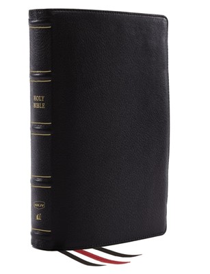 NKJV Reference Bible, Classic Verse-by-Verse, Black (Genuine Leather)
