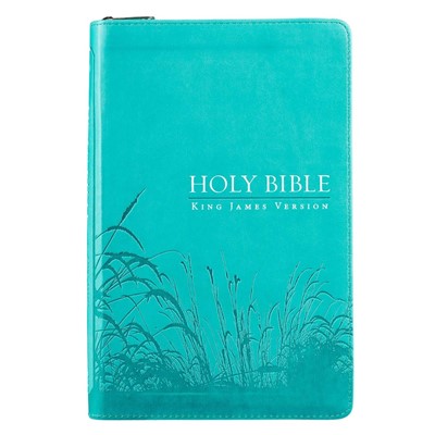 KJV Gift Bible, Turquoise, Thumb Indexed (Imitation Leather)