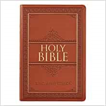 KJV Large Print Thinline Bible, Tan, Thumb Indexed (Imitation Leather)