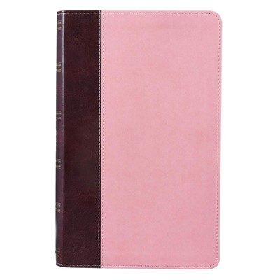 KJV Giant Print Bible, Brown/Pink (Imitation Leather)