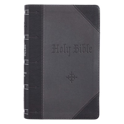KJV Giant Print Bible, Black/Grey, Thumb Indexed (Imitation Leather)