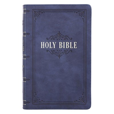 KJV Giant Print Bible, Dark Blue, Thumb Indexed (Imitation Leather)