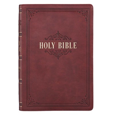 KJV Giant Print Bible, Burgundy, Indexed (Imitation Leather)