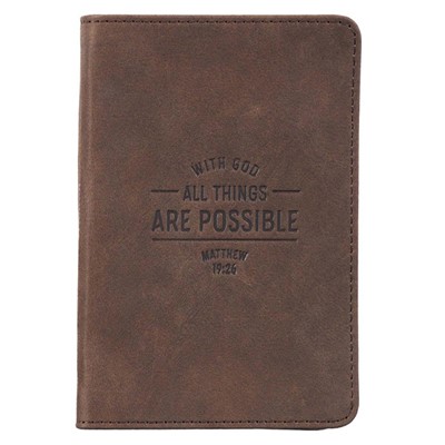All Things are Possible Pocket-Size Leather Journal (Genuine Leather)