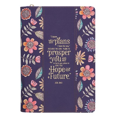 Jeremiah 19:11 Floral Journal with Zip (Imitation Leather)